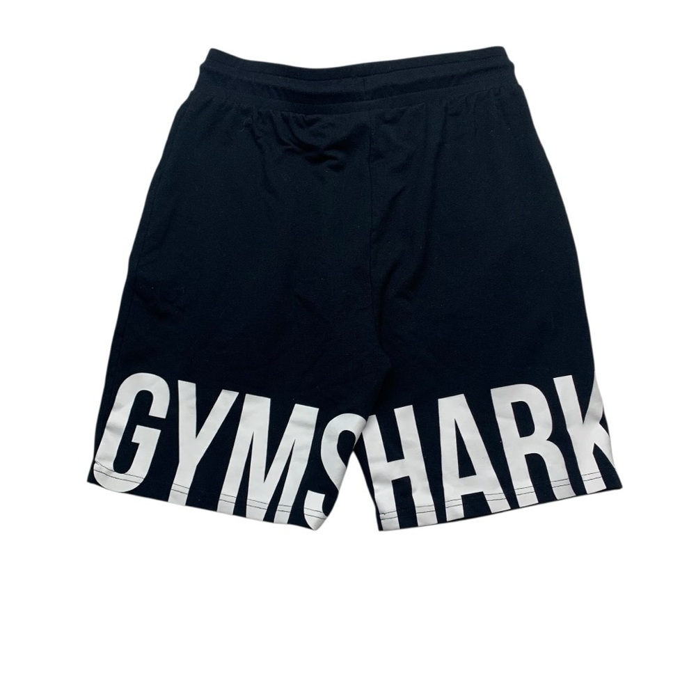 Gymshark Men's medium athletic Black Shorts with White Logo